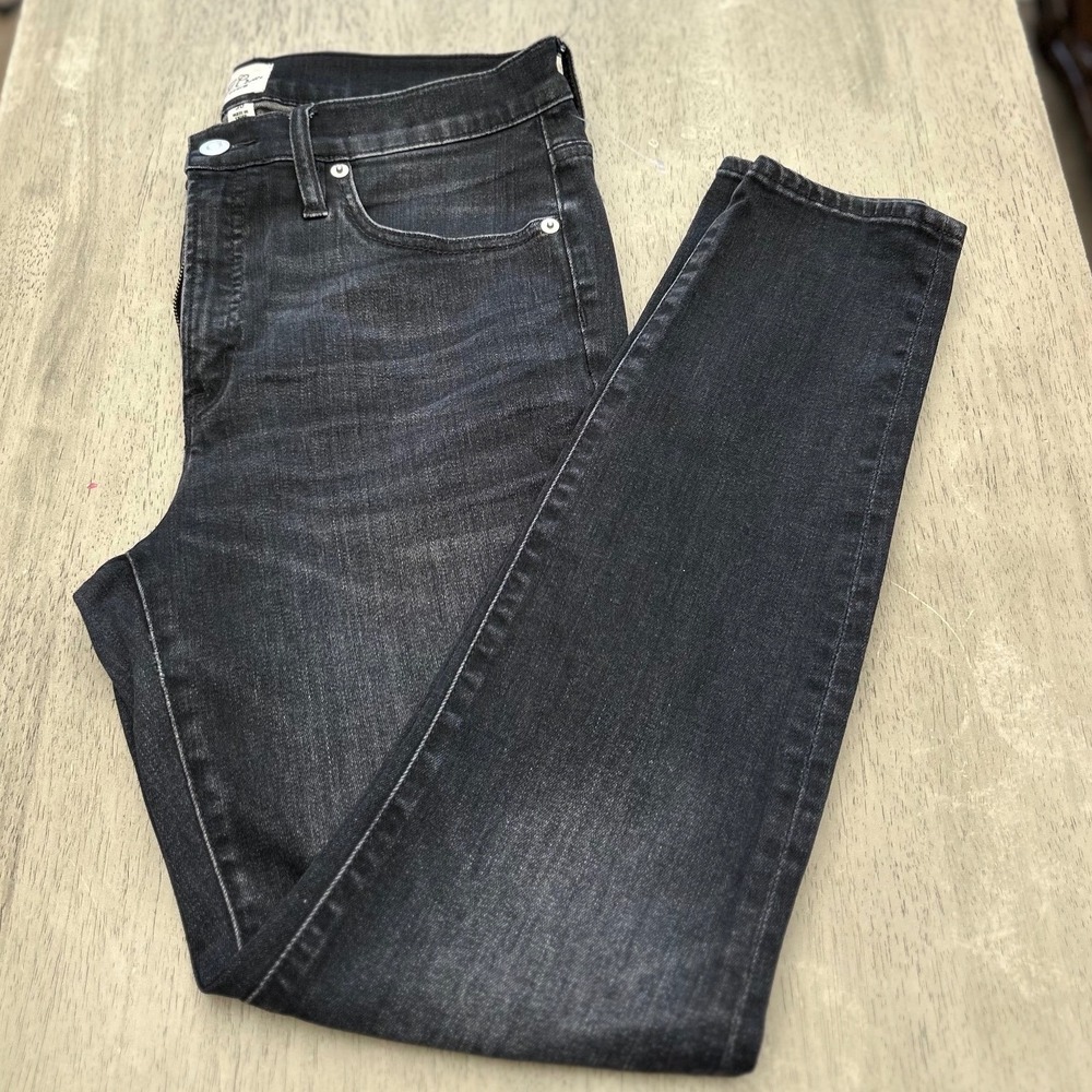 J.Crew Denim Womens Skinny Jeans Dark Charcoal Wash High Rise Size 30
